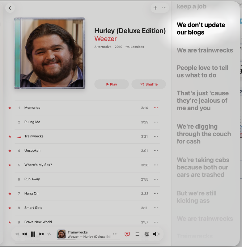 This song just came on my “Made For You” station